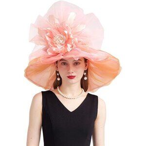 Women's Kentucky Derby Church Dress Hat 01-lightpink